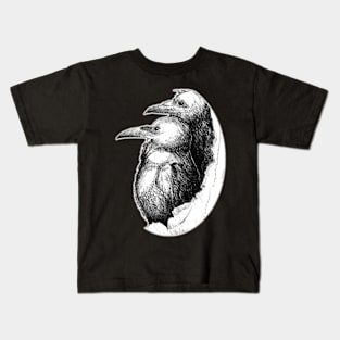 raven ink drawing - gothic art and designs Kids T-Shirt